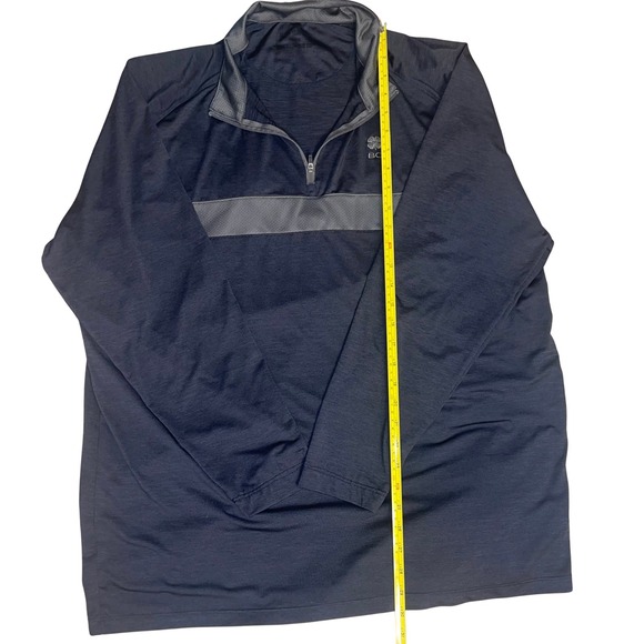 Black Clover Quarter Zip Pullover Live Lucky Blue Golf Top 24" Chest - Picture 3 of 6